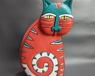 Laurel Burch Carved Wooden Cat