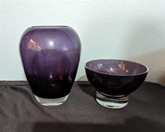 Glass Vase and Bowl