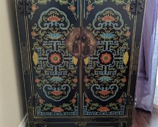 Painted Oriental Cabinet
