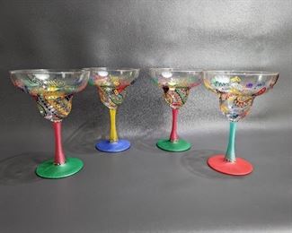 Painted Margarita Glasses