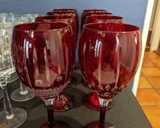 Cut to Clear Red Wine Glasses