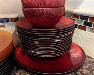 Red Dinnerware Set
