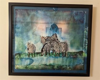 Zeebra Watercolor by Samantha Cook