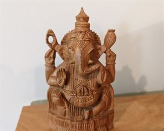Carved Wood Ganesha