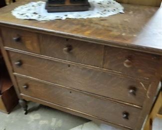 Crosscut Solid Oak Dresser