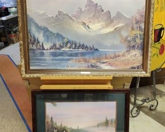 Two of many pieces of Art at this sale