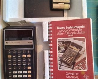 Vintage Texas Instruments Programmable Slide Rule Calculator SR-52