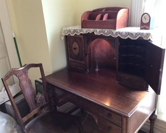 Antique desk with built in light, still in great condition.