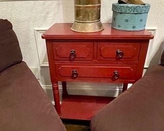 Red Side Table $125