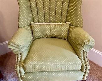 Green Wing Back Chair $195