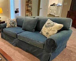 Blue Jean Slipcovered Sofa $400