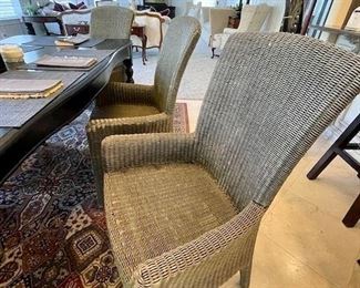 Wicker Dining Chairs Set of 6 $300