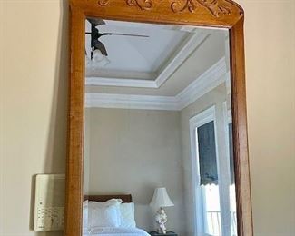 Carved Beveled Mirror $195