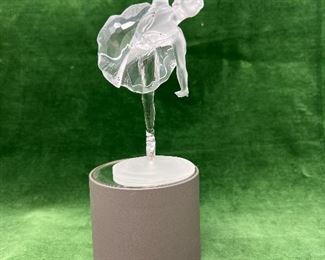 Swarovski Crystal Ballerina and Rotating Stand in Original Box