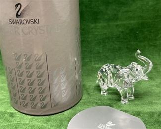 Swarovski Crystal Baby Elephant with Original Box