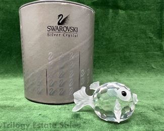Swarovski Crystal Puffer Fish with original Box