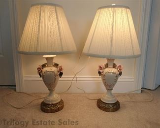 Pair Ceramic Lamps