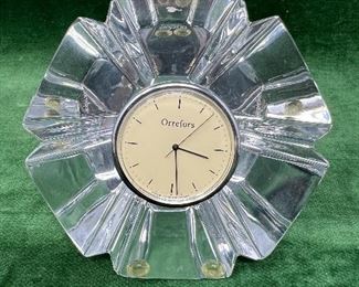 Orrefors Crystal 4" Desk Clock