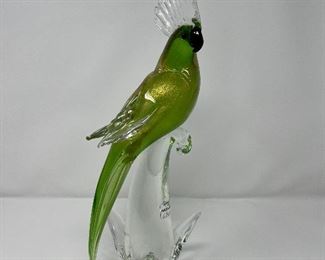 Murano Glass Pucci Cockatoo Signed