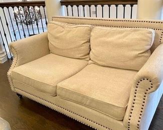Linen Nailhead Loveseat $375 each