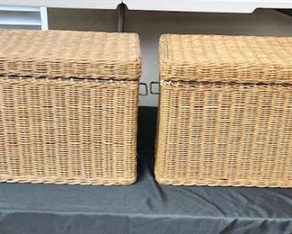2 Wicker Storage Baskets.