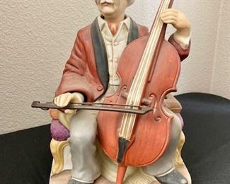 1970's Music Box "Old Man With Cello".