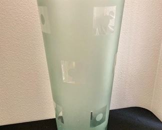 Retro Teal Aqua Vase. H 20".