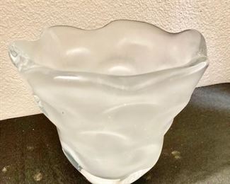 Vintage Decorative Frosted Glass Bowl.