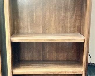 3 Belhaven Open Wood Bookcases. H 72 1/2" x W 31" x D 13"