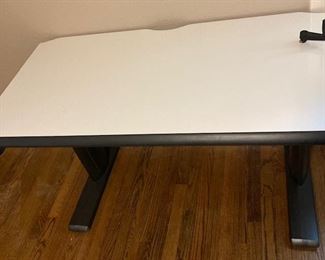 Adjustable Height Desk/Table. Adjusts from 23" to 35". W 46 1/2" x D 24". White.