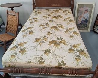 Antique Single Bed w/ Mattress and Foundation