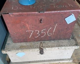 Industrial steel box, wood crate