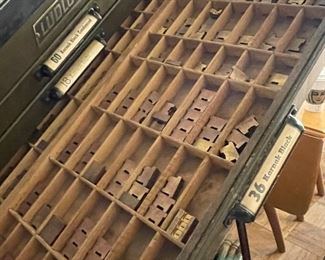 Ludlow Linotype Station Standing Desk (Full of typeset and tools)