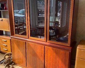 Rasmus Danish Rosewood Buffet with lighted China Hutch