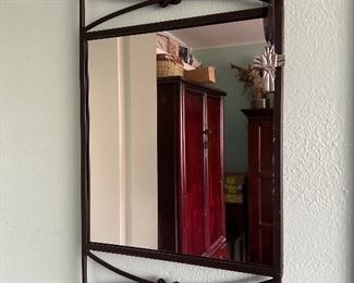 Wall mirror (2 of 3 items part of wrought iron bedroom set from Pier 1)
