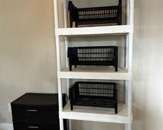 Heavy Plastic Storage Shelves, 3 Drawer Storage, 3 Baskets