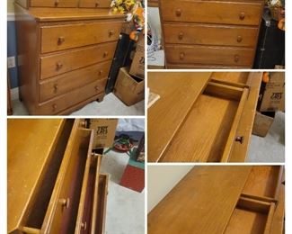Dresser with 6 drawers 31.6" W x 18"D x 43" T
