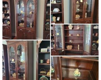 34"W x 87"H x 14.5" D
The glass shelves are adjustable and in great condition 