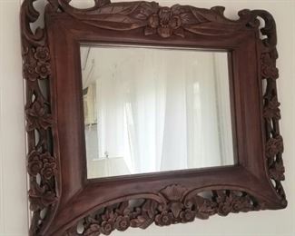 Antique carved  mirror