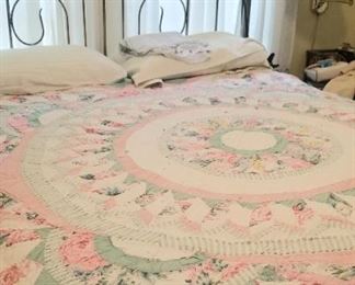 Metal bed with mattress