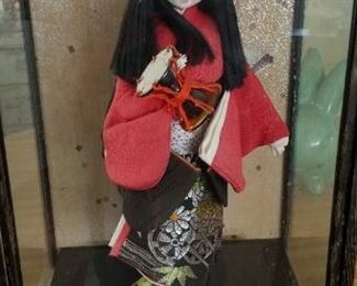 Large Asian doll in Case