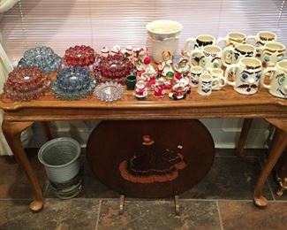 Ash trays, Christmas, face mugs