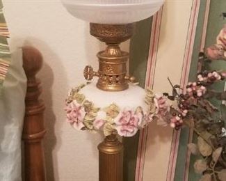 Whimsical antique lamp