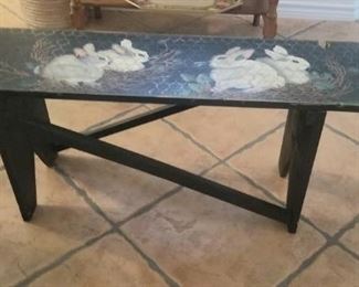 The sweetest bunny bench