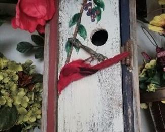 Birdhouse and greenery