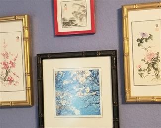 Wall of Asian art