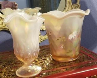 Victorian pink glass