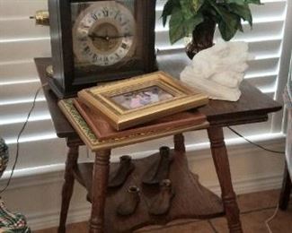 Antique oak side table 