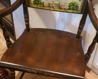 Stenciled and painted side chair 