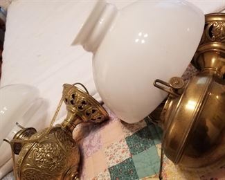 Vintage wall scones with lampshade